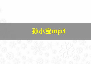 孙小宝mp3