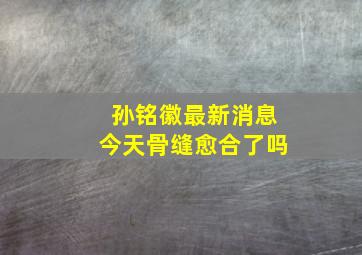 孙铭徽最新消息今天骨缝愈合了吗