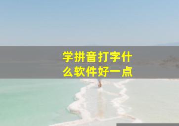 学拼音打字什么软件好一点