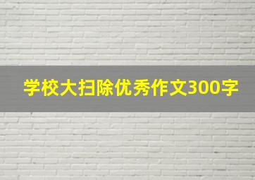 学校大扫除优秀作文300字