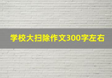 学校大扫除作文300字左右