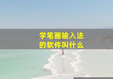 学笔画输入法的软件叫什么