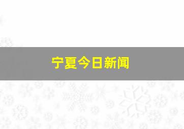 宁夏今日新闻