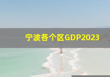 宁波各个区GDP2023