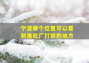 宁波哪个位置可以看到渔轮厂打铁的地方