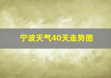 宁波天气40天走势图