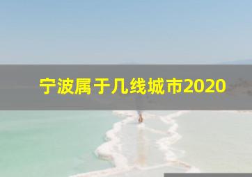 宁波属于几线城市2020