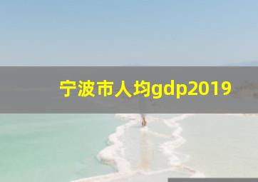 宁波市人均gdp2019