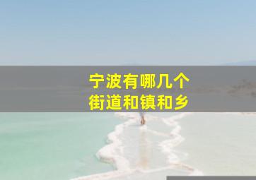 宁波有哪几个街道和镇和乡