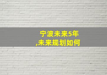 宁波未来5年,未来规划如何