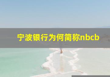 宁波银行为何简称nbcb