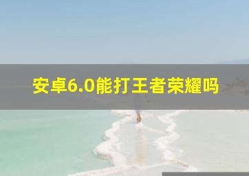 安卓6.0能打王者荣耀吗