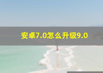 安卓7.0怎么升级9.0