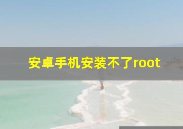 安卓手机安装不了root