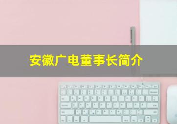 安徽广电董事长简介