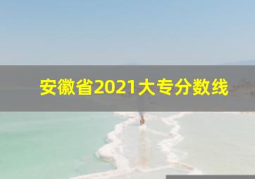 安徽省2021大专分数线