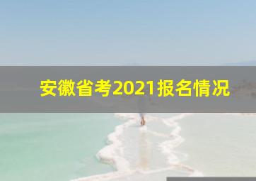 安徽省考2021报名情况