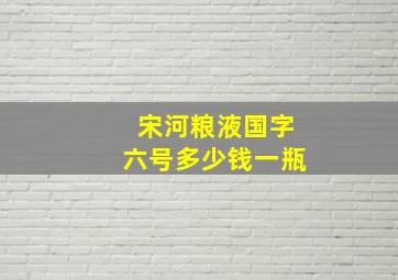 宋河粮液国字六号多少钱一瓶