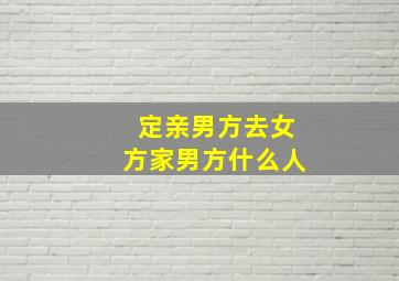 定亲男方去女方家男方什么人