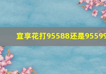 宜享花打95588还是95599