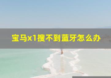 宝马x1搜不到蓝牙怎么办