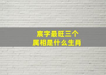 宸字最旺三个属相是什么生肖