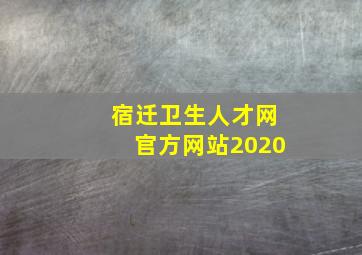 宿迁卫生人才网官方网站2020