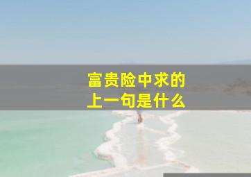 富贵险中求的上一句是什么