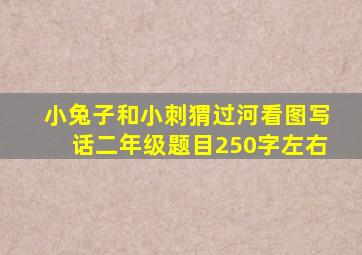 小兔子和小刺猬过河看图写话二年级题目250字左右