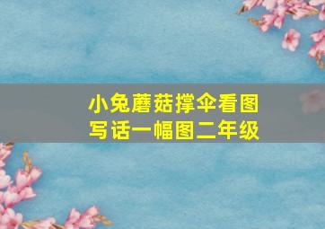 小兔蘑菇撑伞看图写话一幅图二年级