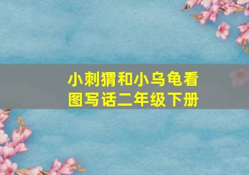 小刺猬和小乌龟看图写话二年级下册