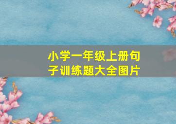 小学一年级上册句子训练题大全图片