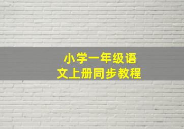 小学一年级语文上册同步教程