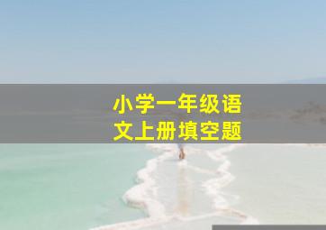 小学一年级语文上册填空题