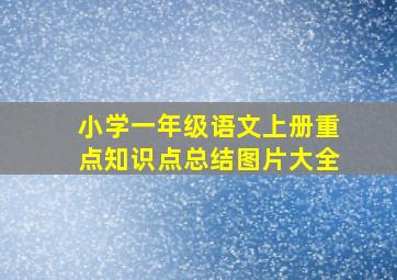 小学一年级语文上册重点知识点总结图片大全