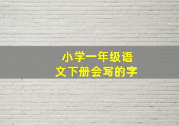 小学一年级语文下册会写的字