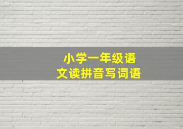 小学一年级语文读拼音写词语