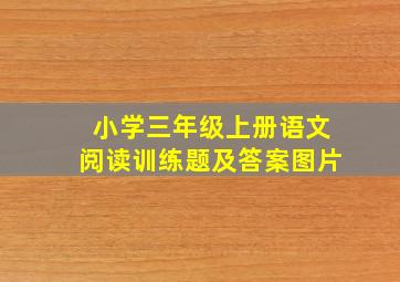 小学三年级上册语文阅读训练题及答案图片