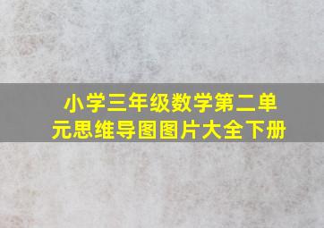 小学三年级数学第二单元思维导图图片大全下册