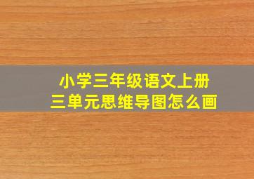 小学三年级语文上册三单元思维导图怎么画