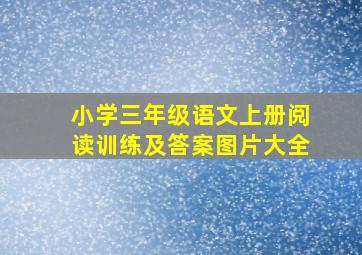 小学三年级语文上册阅读训练及答案图片大全