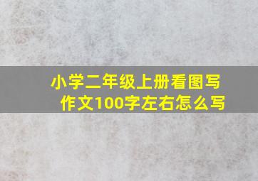 小学二年级上册看图写作文100字左右怎么写