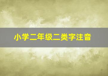 小学二年级二类字注音