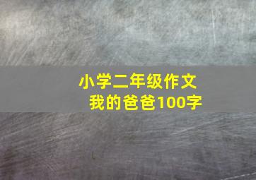 小学二年级作文我的爸爸100字