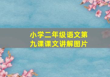 小学二年级语文第九课课文讲解图片