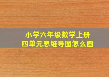 小学六年级数学上册四单元思维导图怎么画