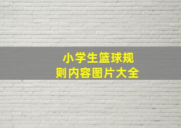 小学生篮球规则内容图片大全