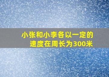 小张和小李各以一定的速度在周长为300米