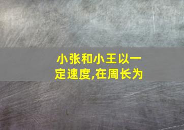 小张和小王以一定速度,在周长为