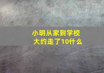 小明从家到学校大约走了10什么